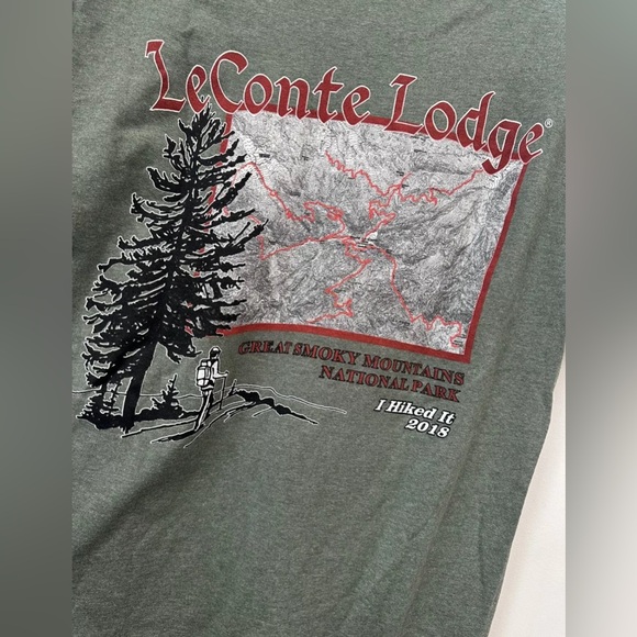 LeConte Lodge 2018 Great Smoky Mountain Short Sleeve Shirt I Hiked It Size Small - Picture 5 of 5